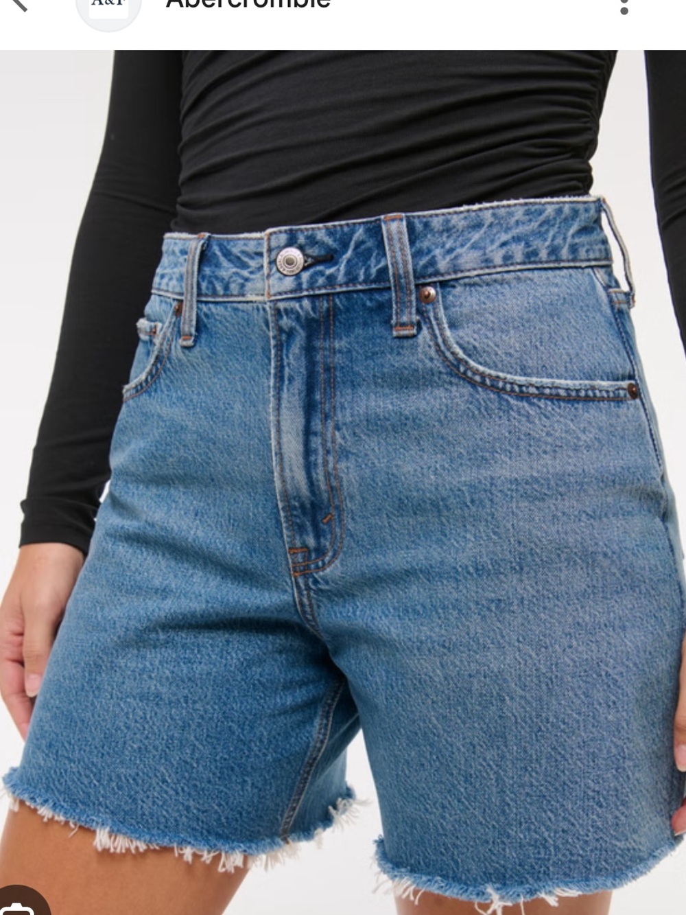 Abercrombie high rise the Dad short size 31/12